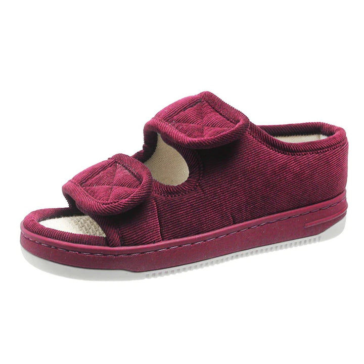 Therapeutic sandals for diabetics, promoting circulation & reducing foot pain. Adjustable wide fit.