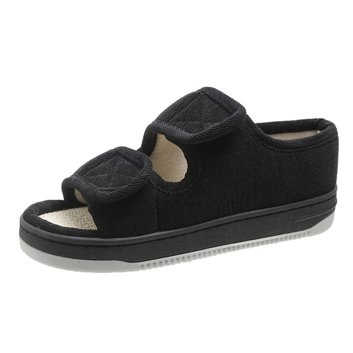 Easy-on, easy-off wide fit sandals for diabetic or swollen feet. Maximum comfort & adjustability.