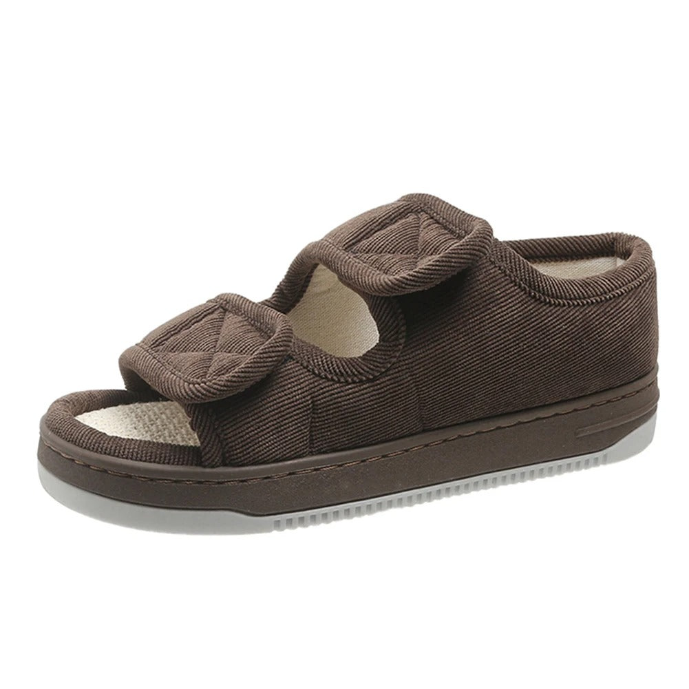 Diabetic footwear designed for foot pain relief. Unisex sandals with adjustable straps for swollen feet.