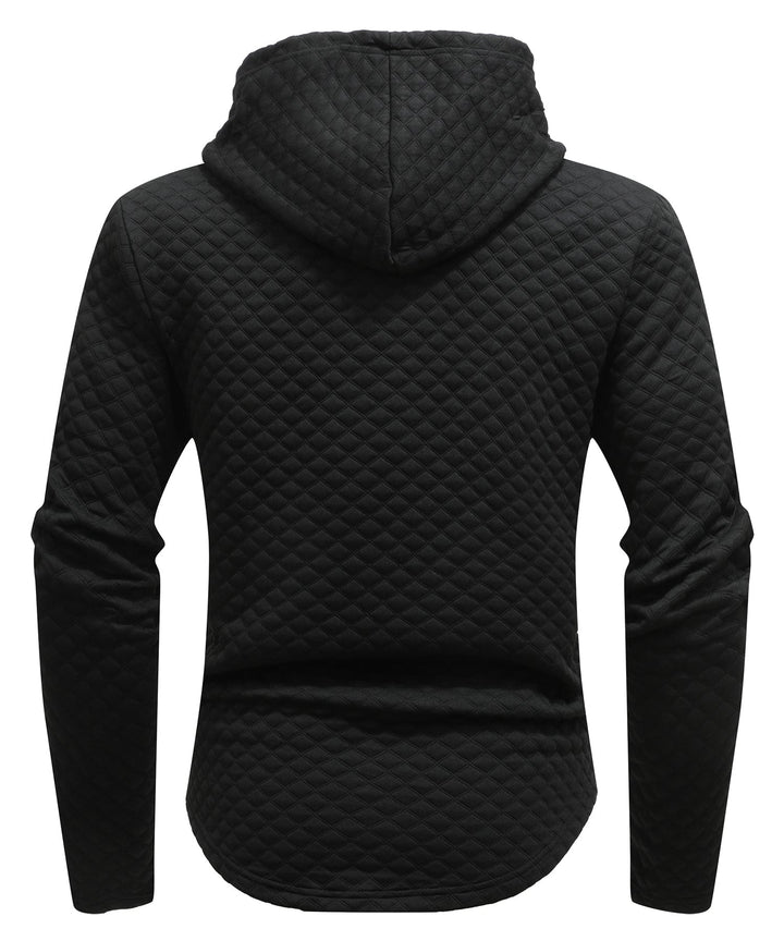 Womens hoodie in light beige, diamond quilted for extra comfort and modern style. QH001-BGE-S