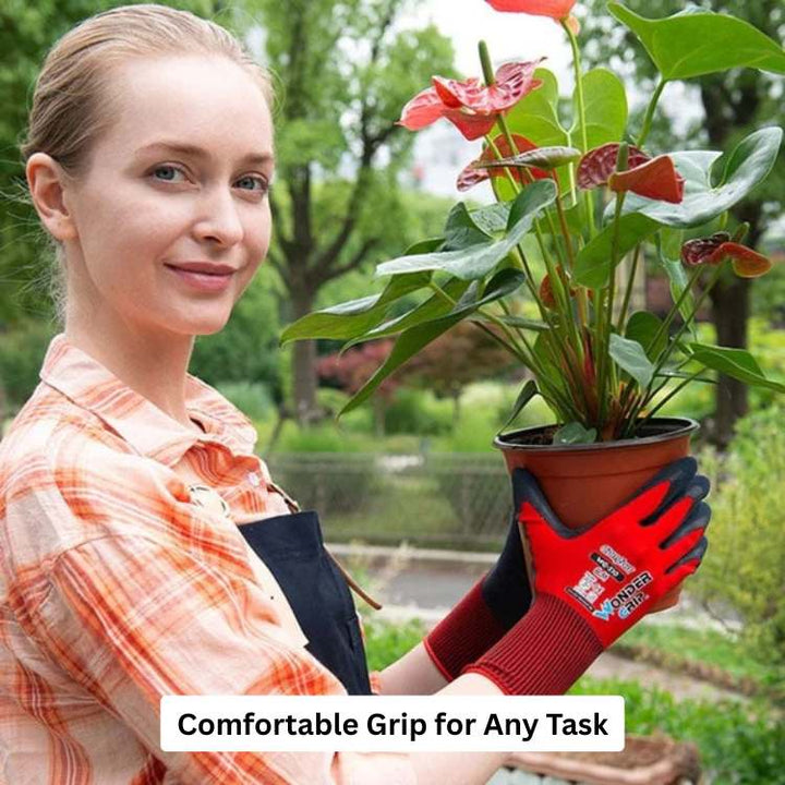 Durable unisex gardening gloves with nitrile coating, offering superior hand protection for various outdoor work tasks.
