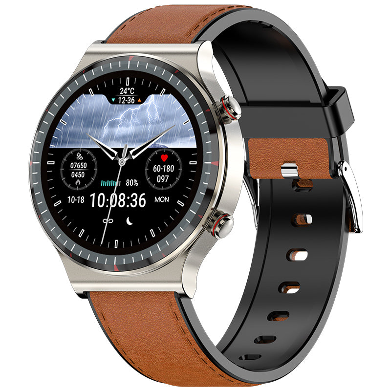 EKG Smart Watch in its retail box, ready for use. Advanced health & activity tracker.