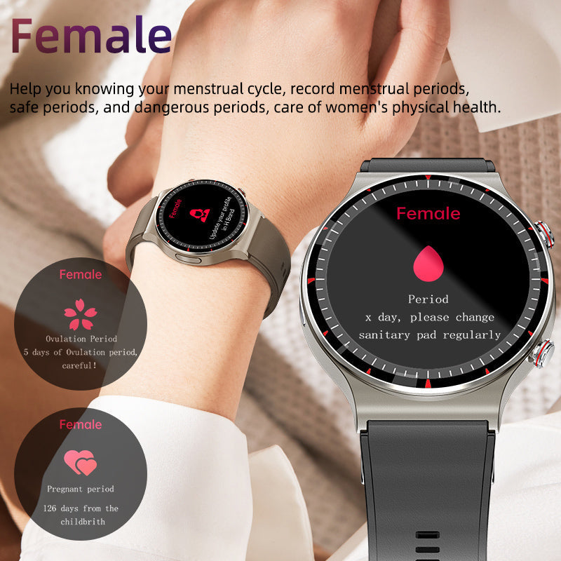 Unisex EKG Smart Watch displaying heart rate data. Essential health & activity tracker.