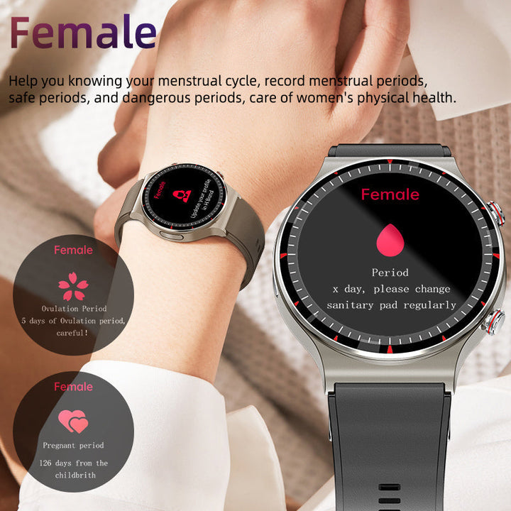Unisex EKG Smart Watch displaying heart rate data. Essential health & activity tracker.