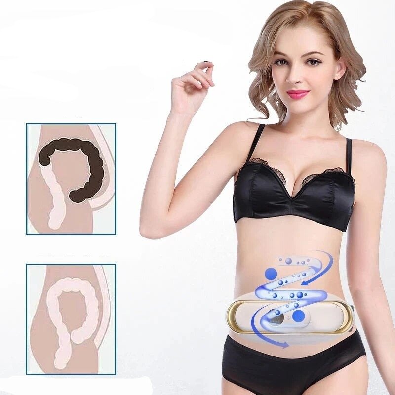 Portable electric waist massager belt for fat burning & slimming, targeting belly fat for effective body toning.
