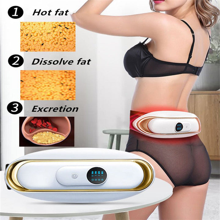 Sleek, portable electric waist massager for men & women, enhancing core strength & home fitness.