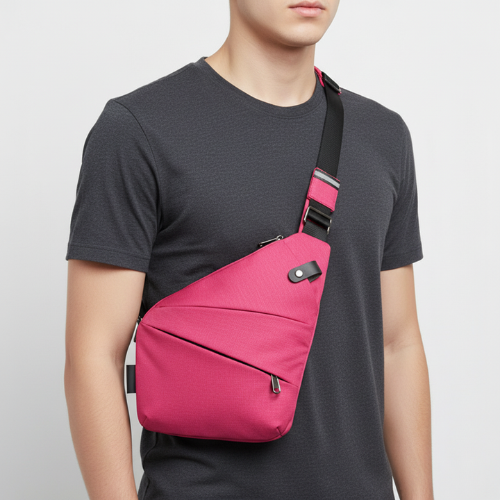 Durable anti-theft shoulder bag, ergonomic for comfort during long journeys.