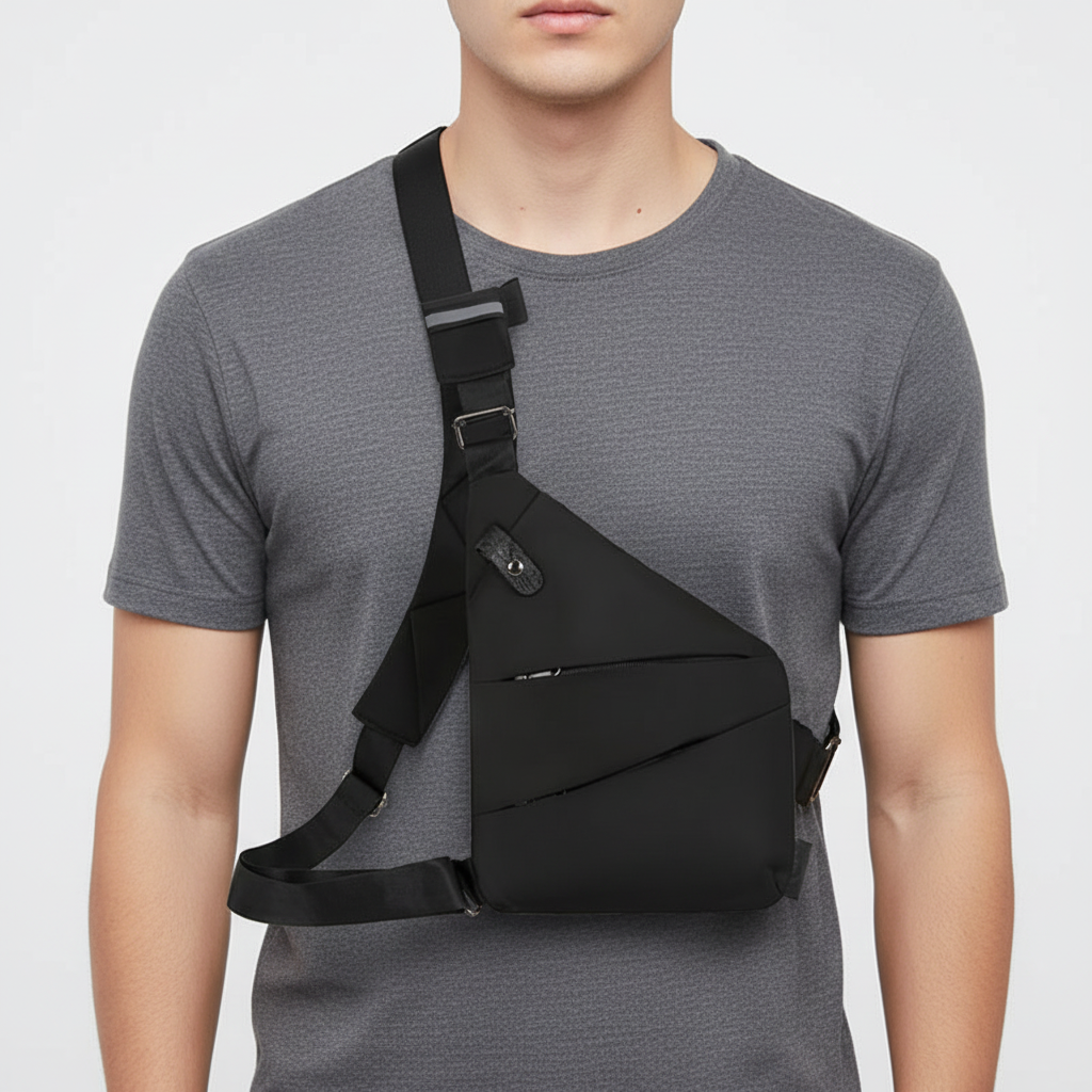 Lightweight & ergonomic unisex anti-theft bag, designed for comfort & travel security.