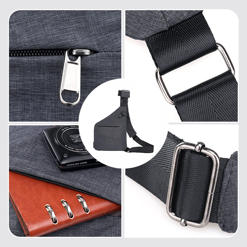 Lightweight anti-theft crossbody bag, unisex & durable, perfect for daily commutes.