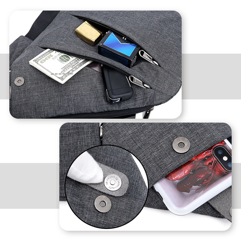 Unisex anti-theft travel bag, made from durable nylon polyester, comfortable & practical.