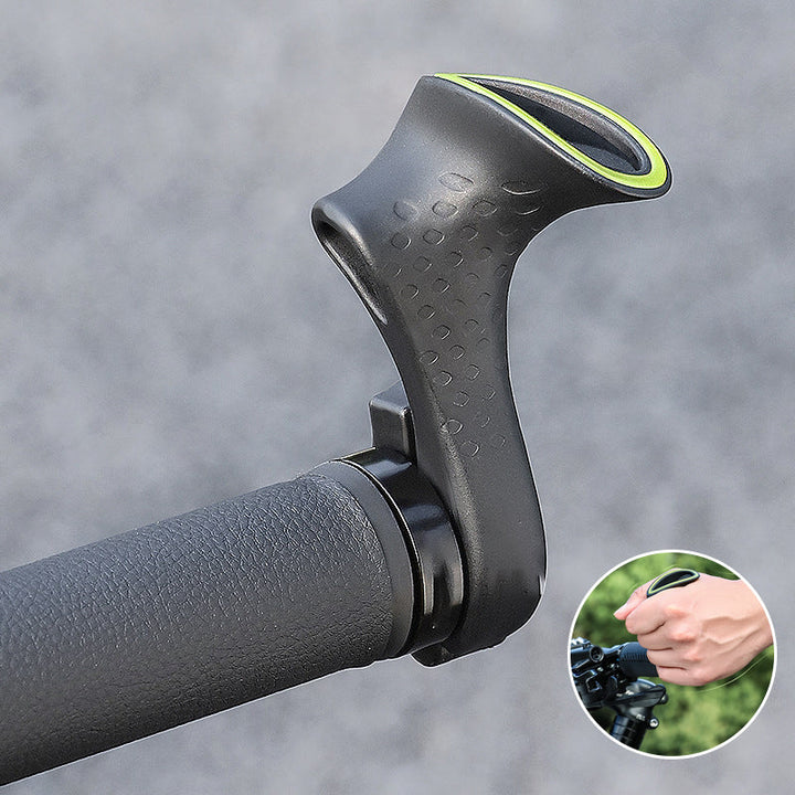 Durable ergonomic bicycle grips, featuring anti-slip texture for safe and comfortable bike rides.