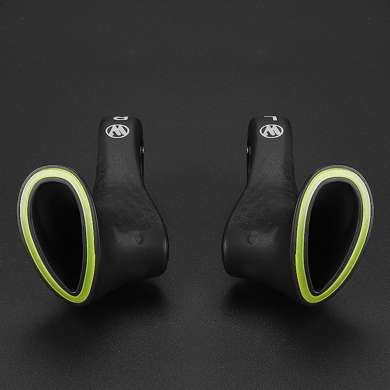 Pair of ergonomic bicycle grips designed for superior cycling comfort, reducing hand pain & fatigue.