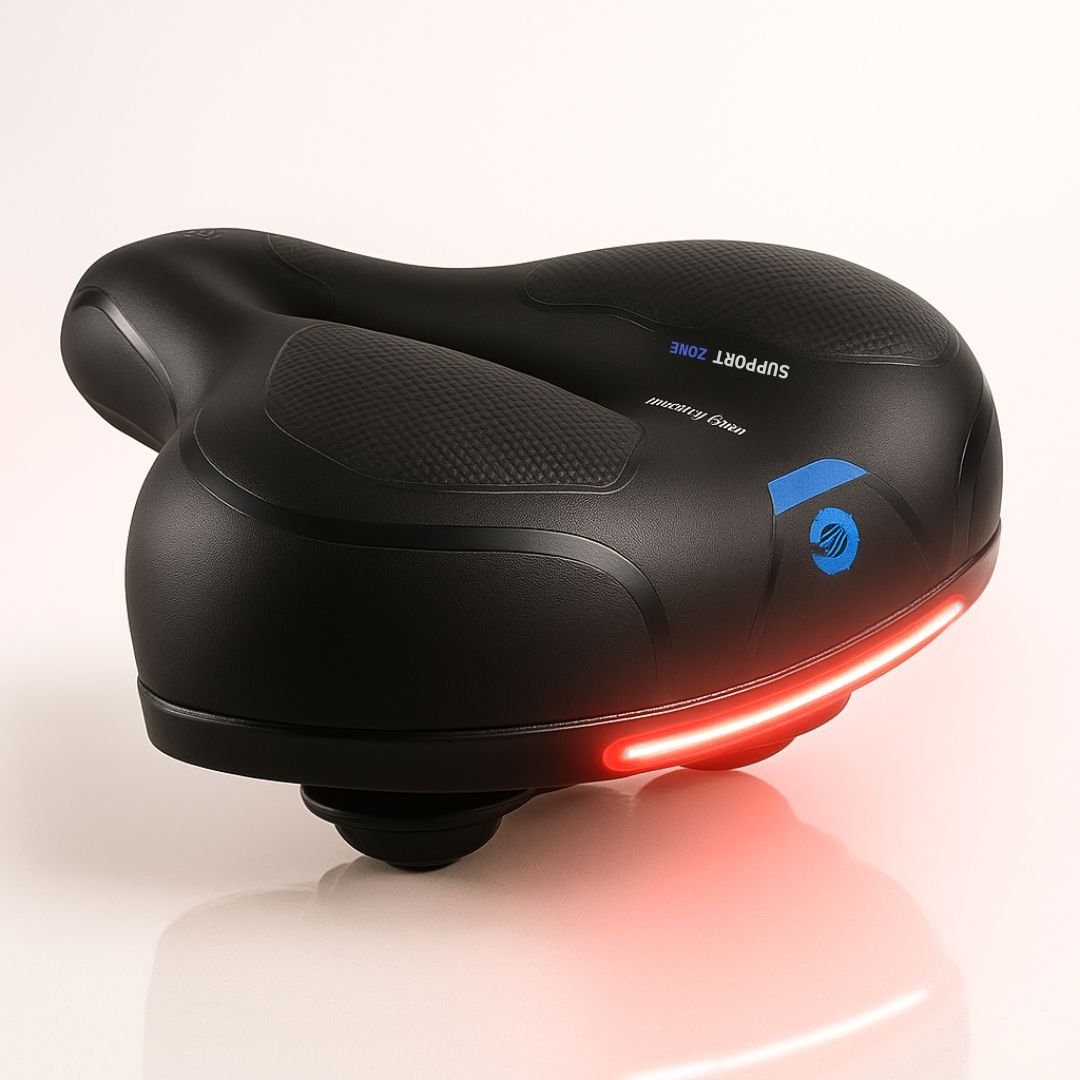 Premium unisex ergonomic bike seat with integrated suspension for a comfortable, smooth ride on any terrain.