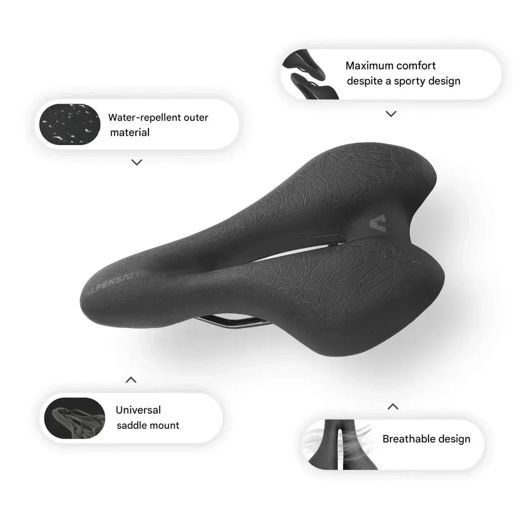 Ergonomic memory foam bike saddle, a breathable bicycle seat designed for enhanced long-ride comfort.