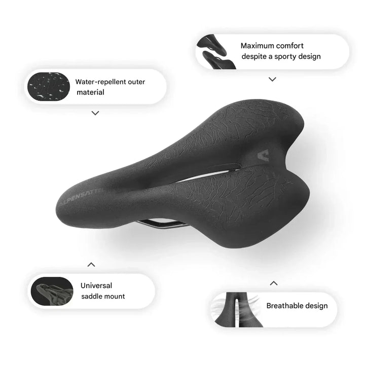 Ergonomic memory foam bike saddle, a breathable bicycle seat designed for enhanced long-ride comfort.