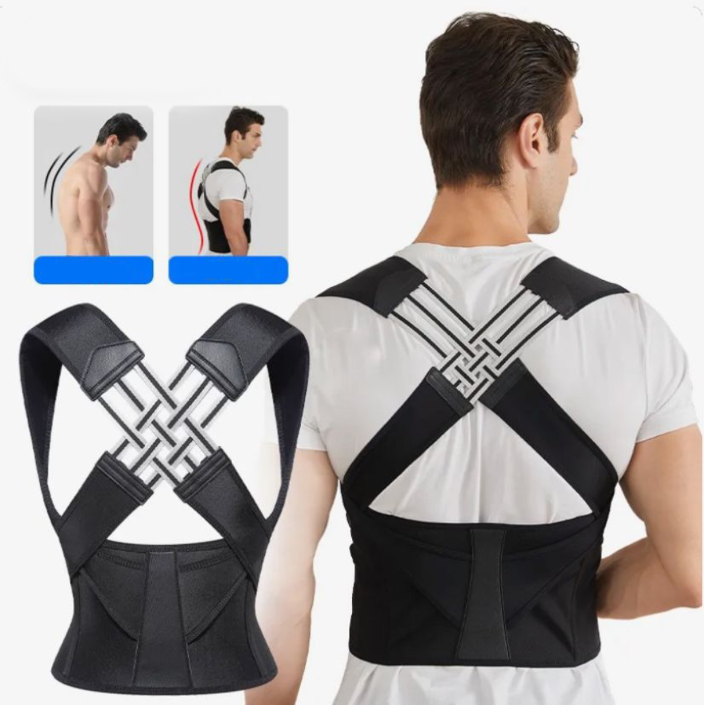 Discreet & adjustable ergonomic posture corrector for men & women. Offers comfortable back & shoulder support for better posture.
