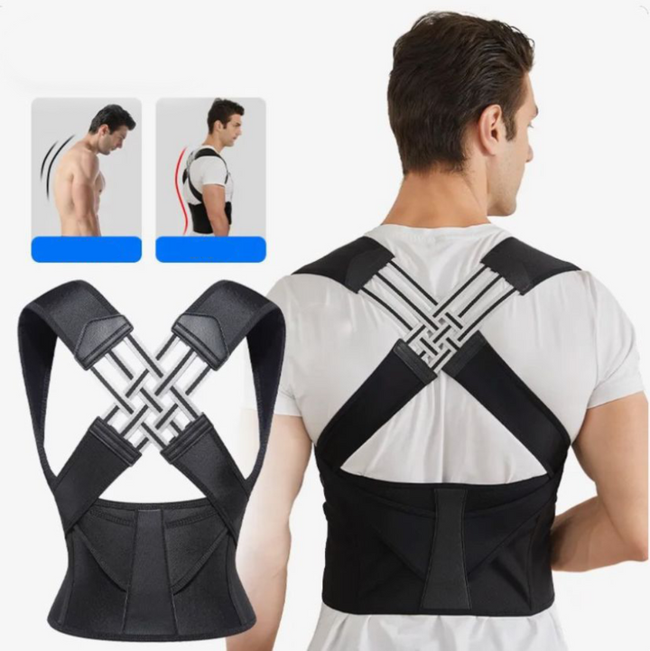 Discreet & adjustable ergonomic posture corrector for men & women. Offers comfortable back & shoulder support for better posture.