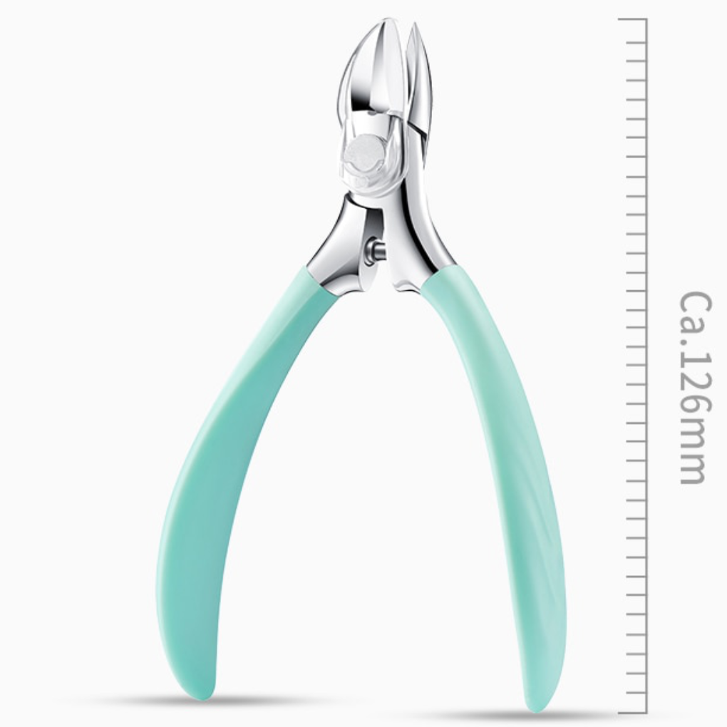 Foot care ergonomic toenail clipper. Stainless steel design for thick & ingrown nails. A durable nail care grooming tool.