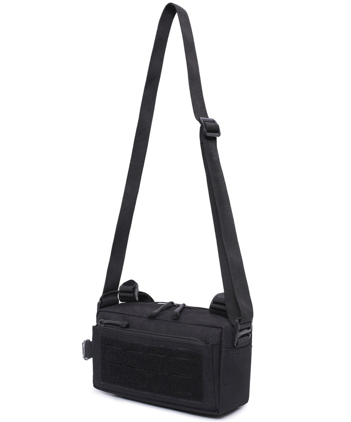 Side view of Unisex Everyday Carry Sling Bag, demonstrating slim profile and comfortable fit