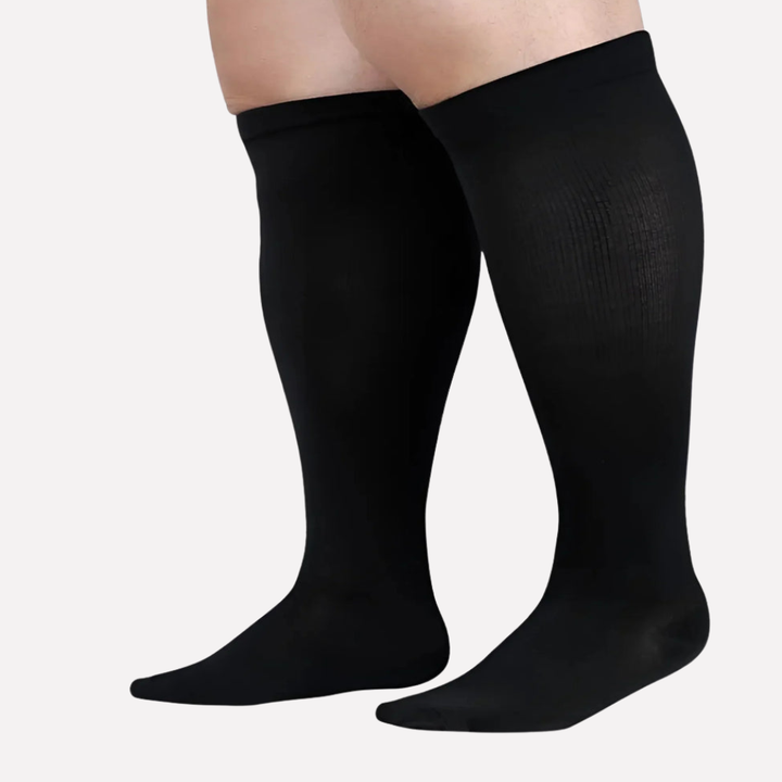 Unisex everyday compression socks for comfortable leg support, improved circulation, & daily comfort. Ankle-to-calf fit.