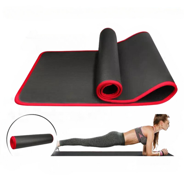 Unisex extra thick anti-slip yoga mat. Enhanced comfort & stability for fitness, exercise, yoga, pilates, and home gym workouts.