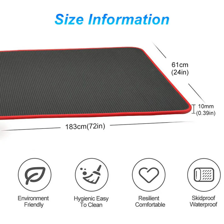 Durable, eco-friendly extra thick yoga mat. Cushioned support & anti-slip stability for yoga, fitness, and workout routines.