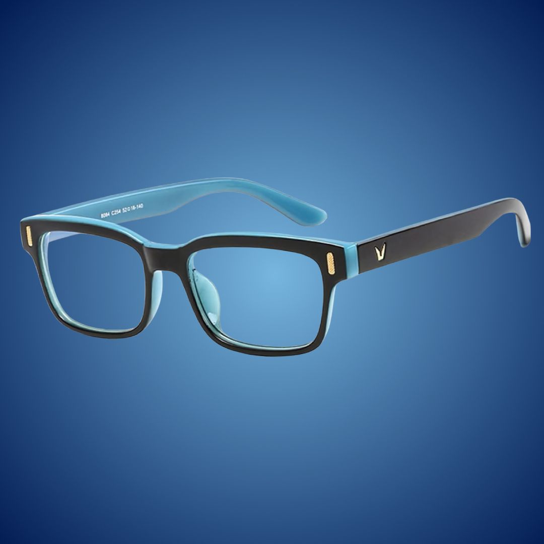 Professional blue light blocking computer glasses for digital wellness, anti-glare, and eye protection.