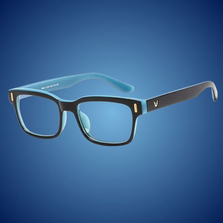 Professional blue light blocking computer glasses for digital wellness, anti-glare, and eye protection.