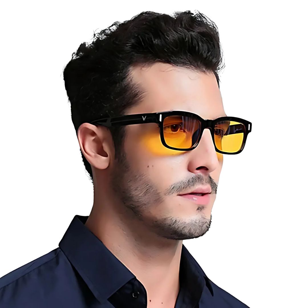 Unisex EyeShield Pro blue light blocking computer glasses: UV protection, anti-glare & eye strain relief.