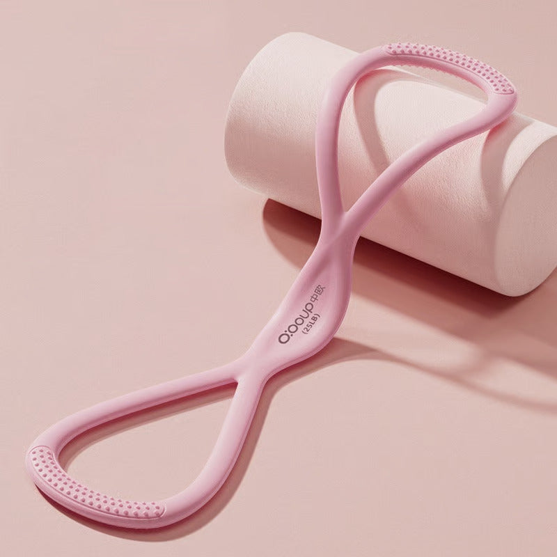 Unisex Figure 8 resistance band for full body workouts, muscle toning & home gym exercise.