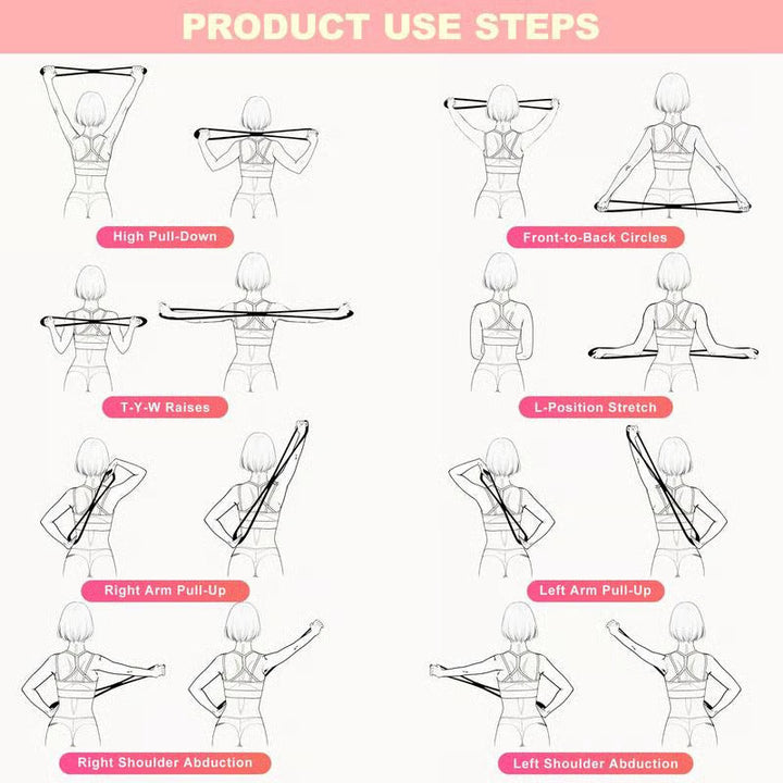 Unisex Figure 8 resistance band, ideal for home gym full body workouts & muscle toning.