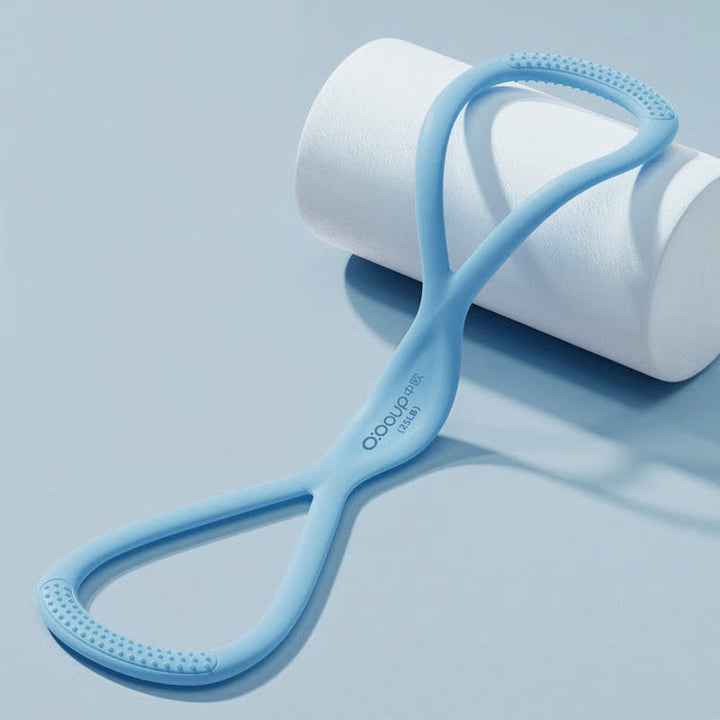 Ergonomic Figure 8 resistance band for effective full body workouts, exercise, and body shaping.