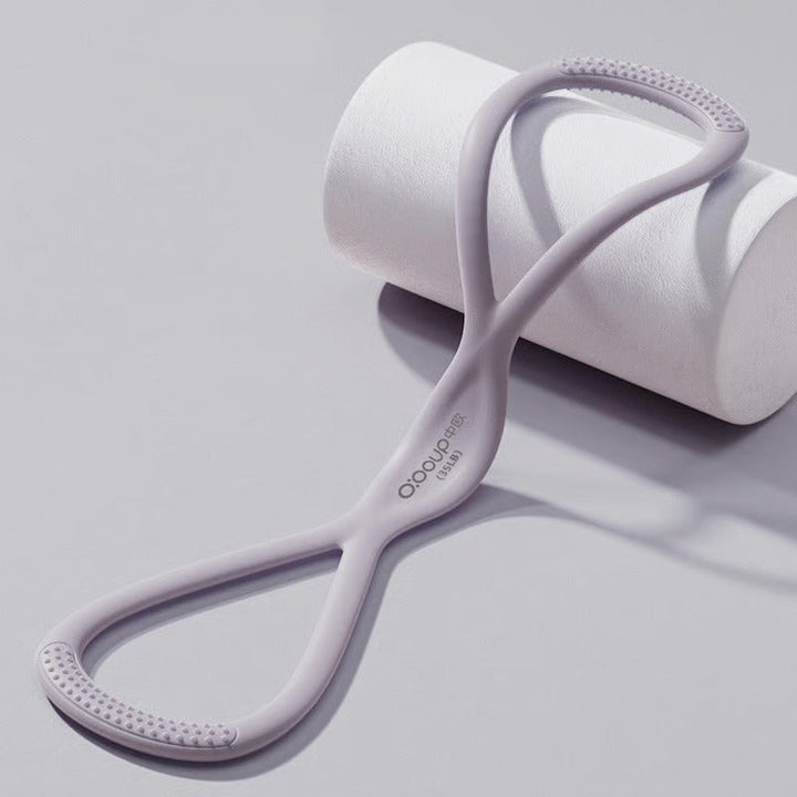 Portable Unisex Figure 8 fitness resistance band for effective workouts and exercise on the go.