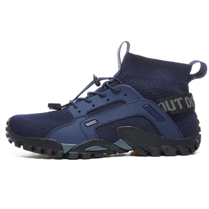 Top view of wide toe box on lightweight unisex barefoot shoes, enhancing natural comfort.