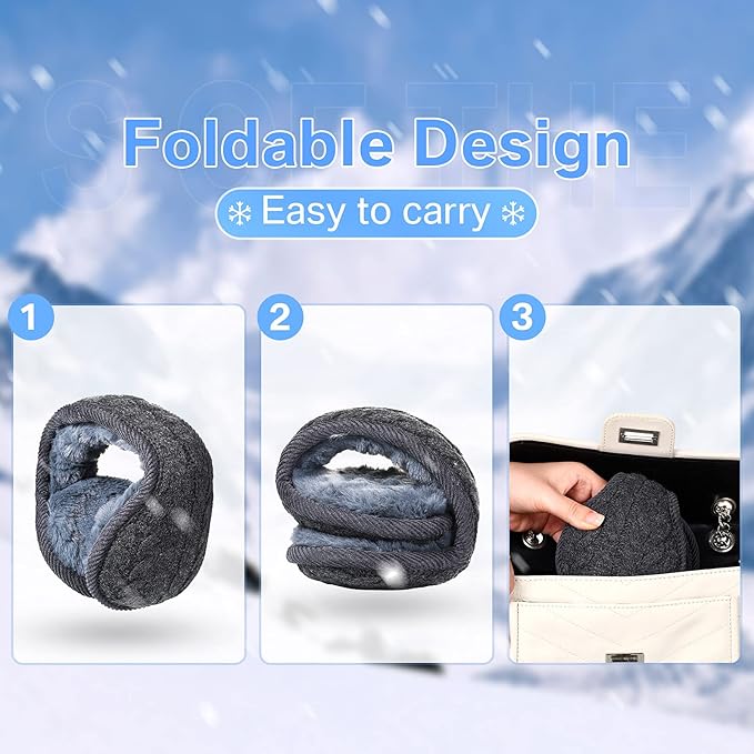 Soft knitted unisex ear warmers, a 4-pack for ultimate winter warmth & comfort. Ideal for outdoor cold weather activities.