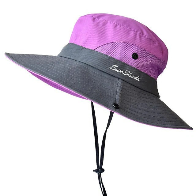 Unisex foldable UV protection sun hat for travel, beach & outdoor adventures.