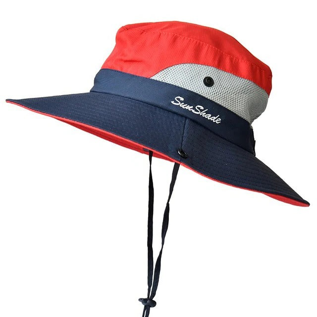 Foldable unisex beach hat, quick dry & adjustable, perfect travel accessory for summer.
