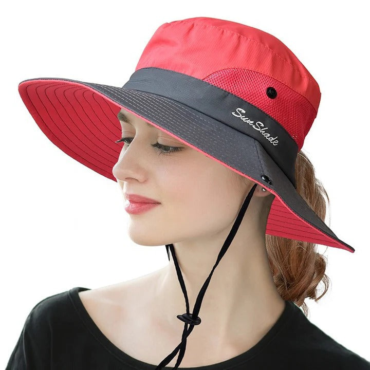 Quick dry, adjustable UV protection sun hat for fishing, hiking, gardening & outdoor sports.