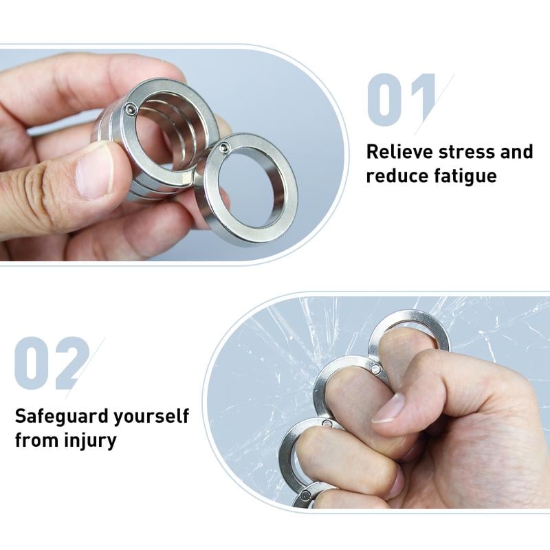 Compact folding anxiety ring, perfect for on-the-go stress relief.