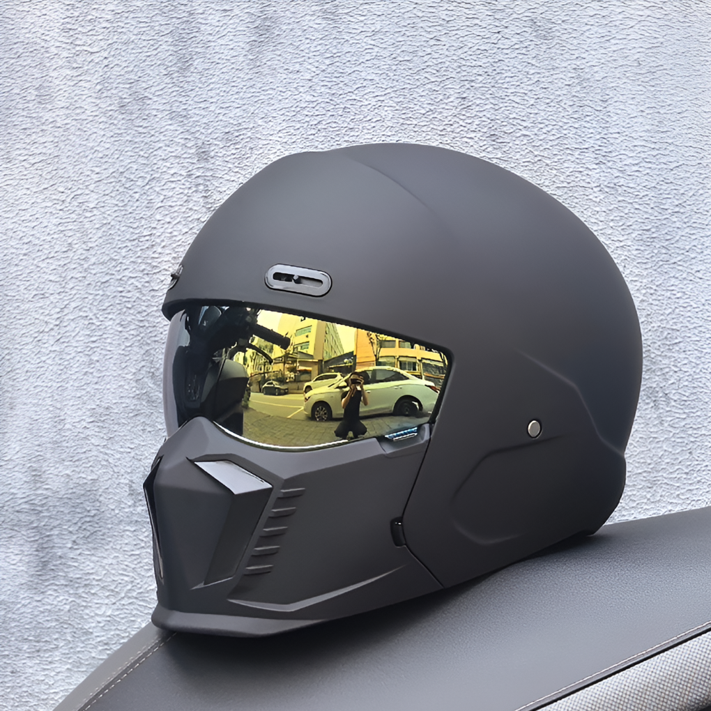 Unisex full face motorcycle helmet with DOT & ECE certification for ultimate rider protection.