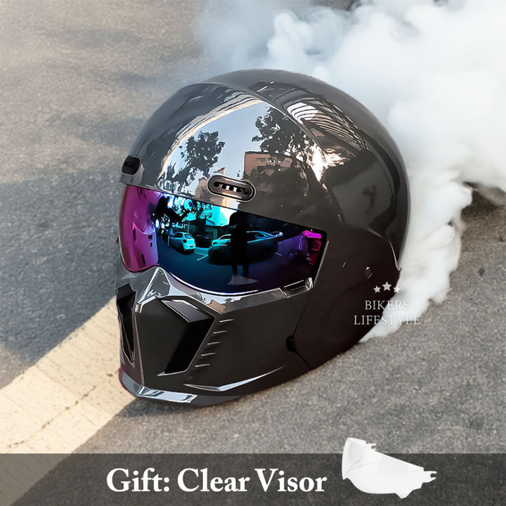 Unisex full face motorcycle helmet with DOT & ECE standards, built for superior impact protection and durability.