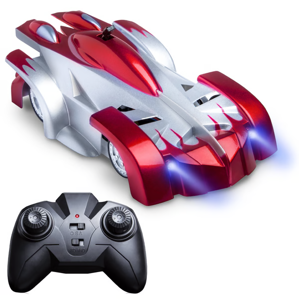 Durable unisex gravity-defying wall climbing car, remote control toy for endless indoor/outdoor play.