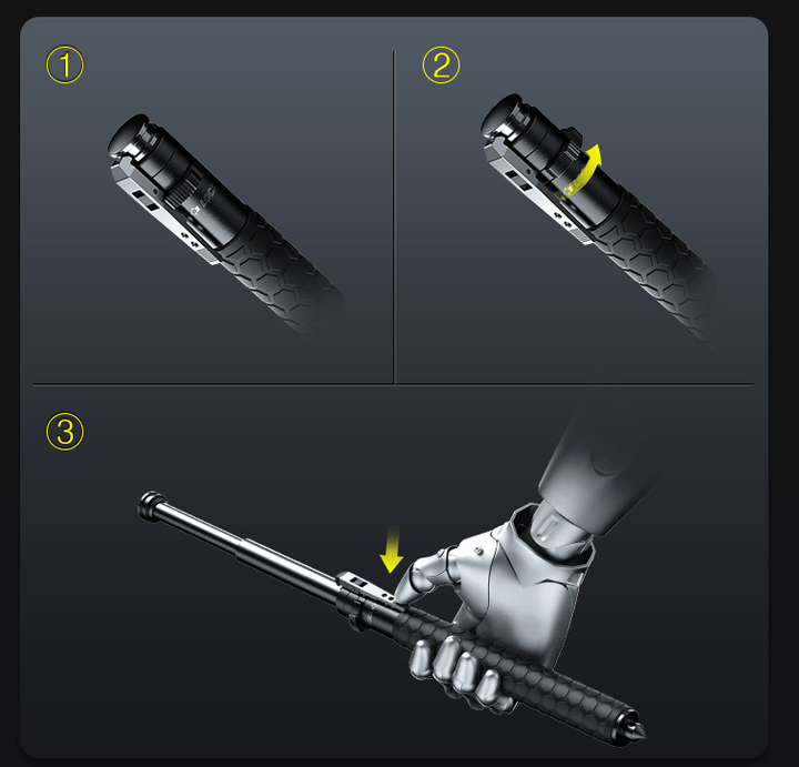 Versatile Guardian Trek Stick, essential outdoor gear for hiking, travel, and personal safety.