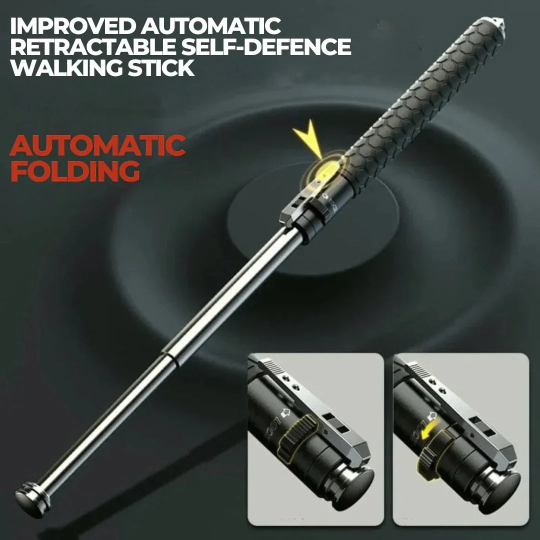 Dual-purpose Guardian Trek Stick: reliable hiking support & essential personal security tool.