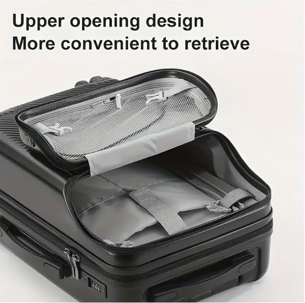 Secure Unisex Carry-On: TSA-lock hardshell luggage with smooth spinner wheels for easy airport navigation.