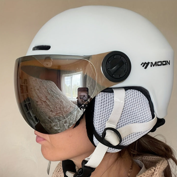 Removable parts ski helmet for men & women. Excellent protective gear for snowboarding.