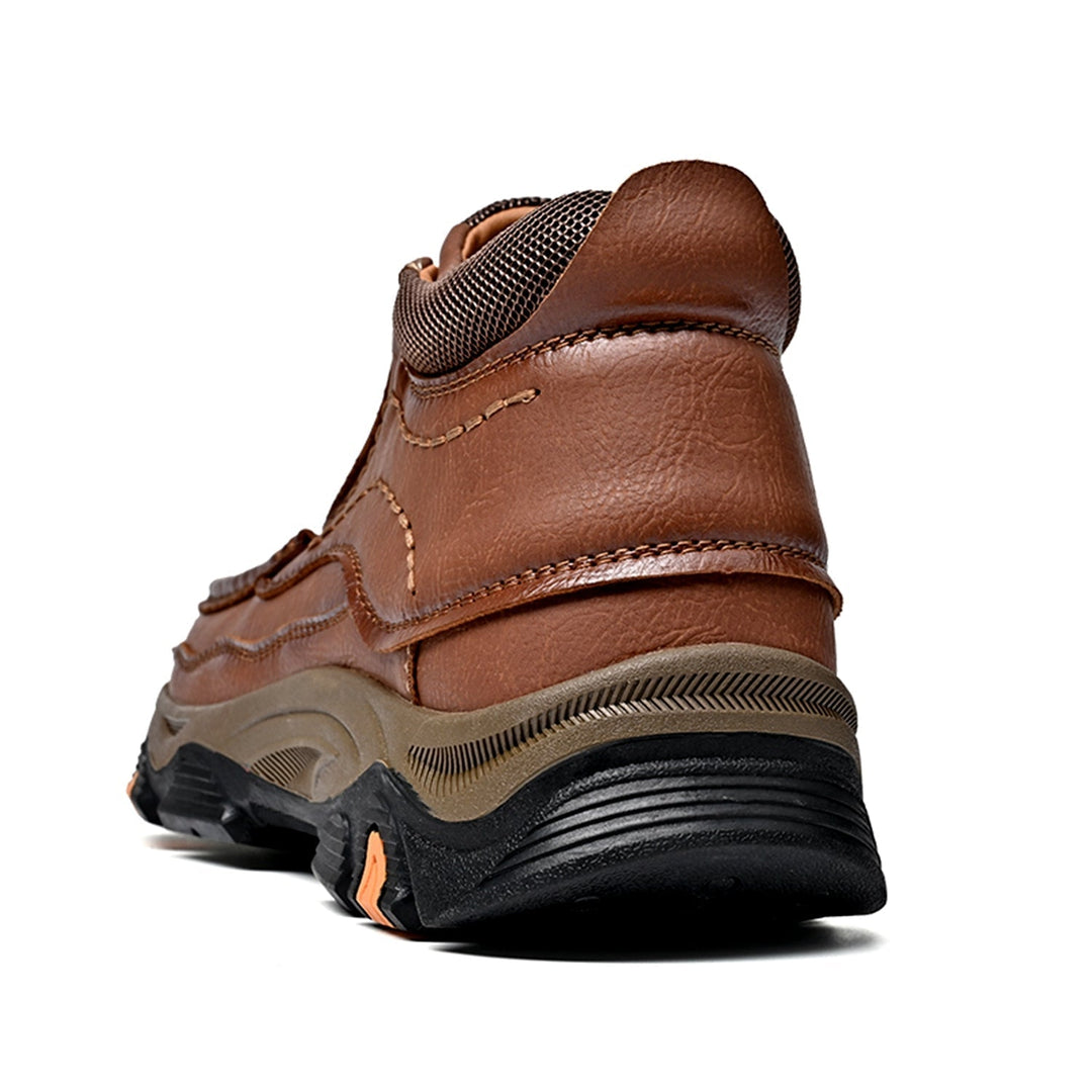 Unisex high top orthopedic footwear with slip-resistant sole, side view