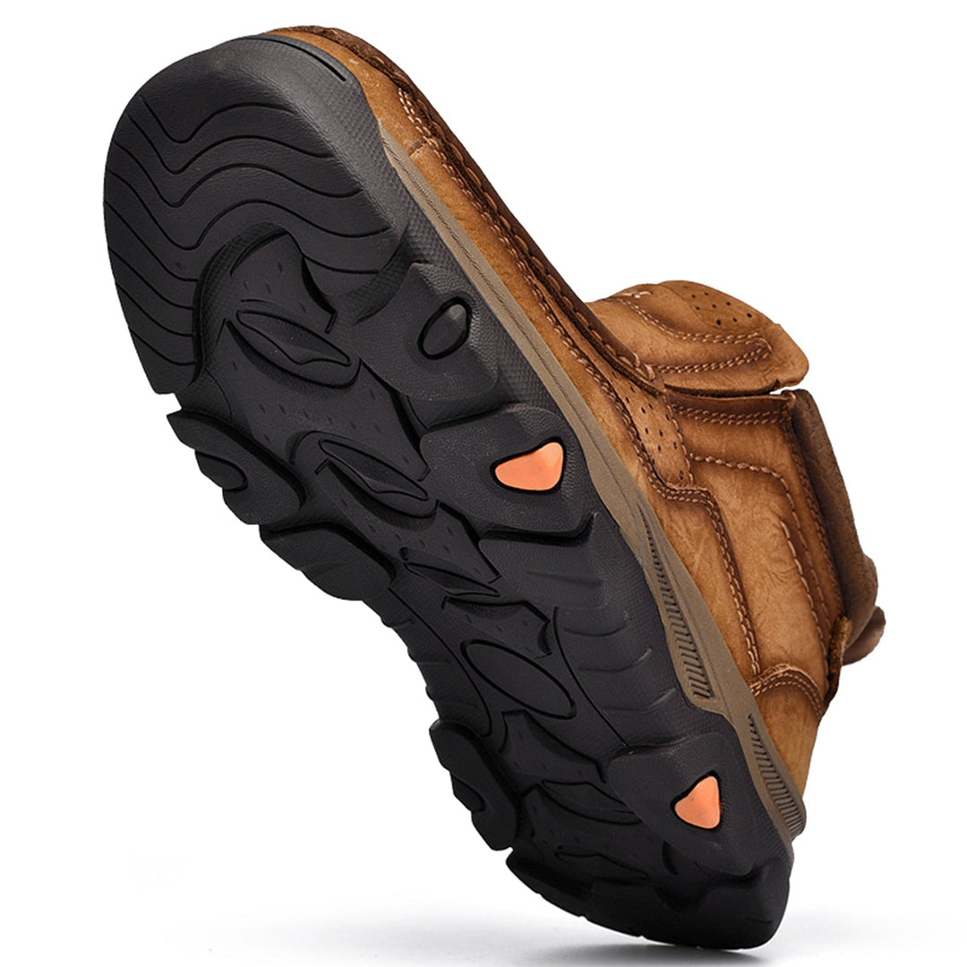 Stylish black leather high-top shoes, unisex and orthopedic, offering excellent everyday posture support
