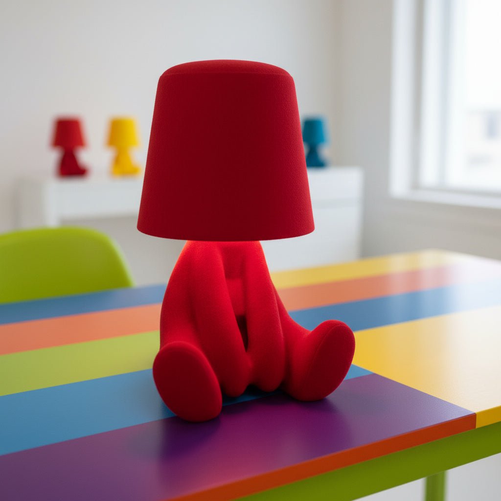 Creative human silhouette LED accent lamp, a unique modern decor piece for stylish room lighting.