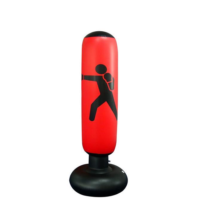 Kids and adults inflatable punching bag for boxing practice, fitness training, and active stress relief at home.